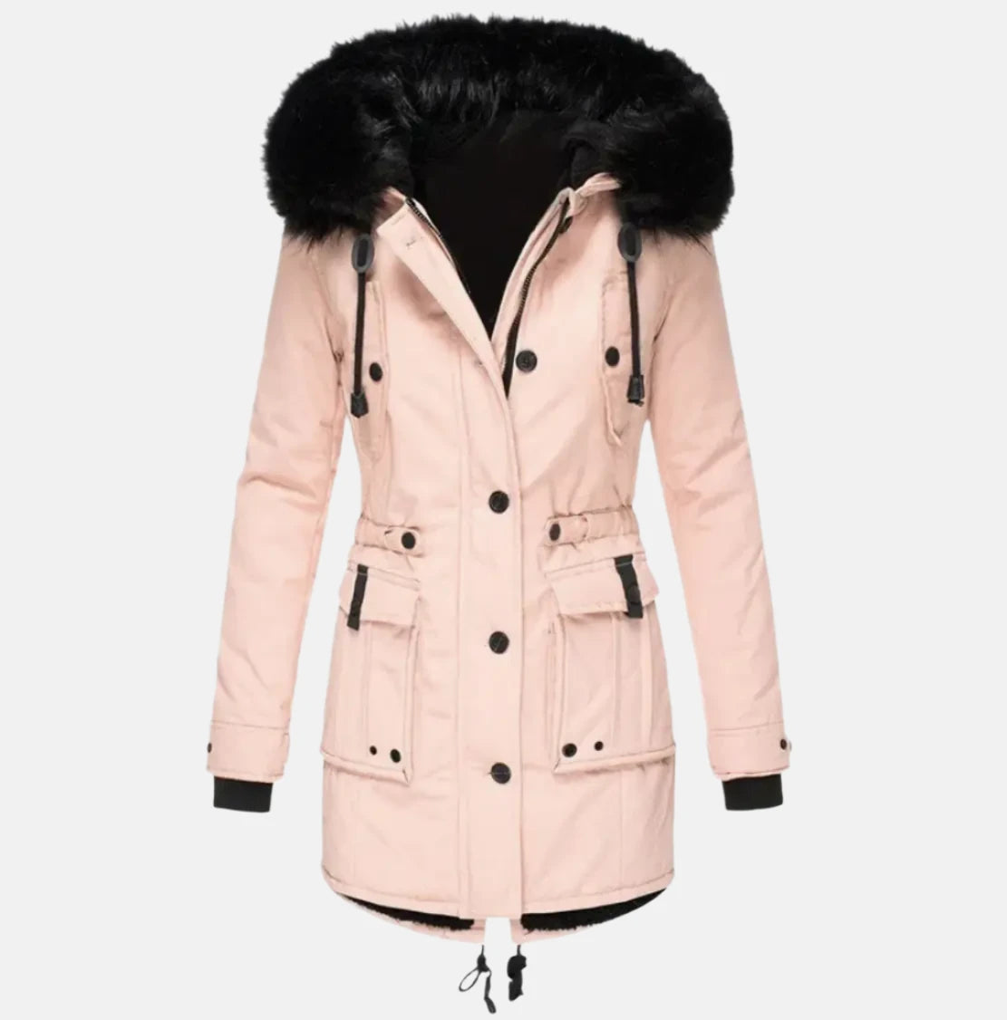 Fleece-Lined Cotton Puffer Coat