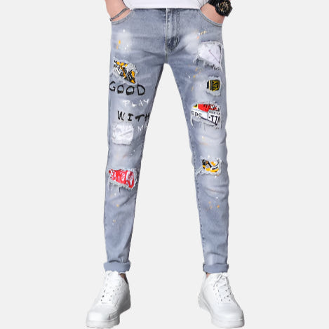 Street Legend Painted Patch Jeans