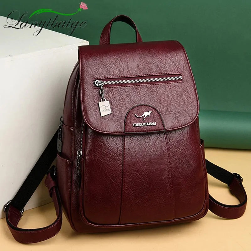 Women's Faux Leather Backpack