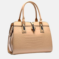 Glossy Crocodile Pattern Handbag