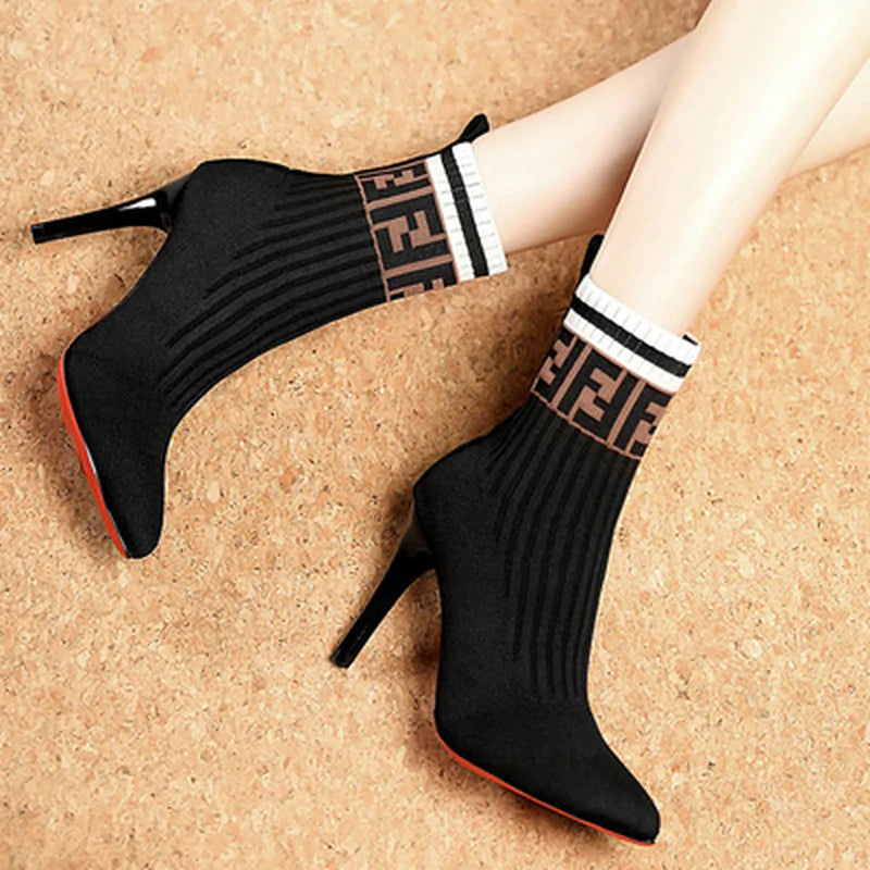 Women's Knit Sock Ankle Boots