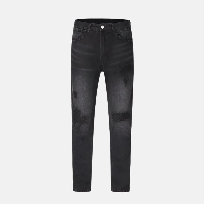 Men's Vintage Distressed Washed Torn Jeans
