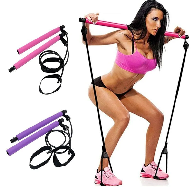 Portable Pilates Bar Kit with Resistance Bands