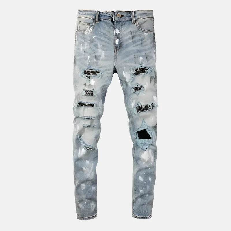 Slim Fit Retro Light Blue Jeans