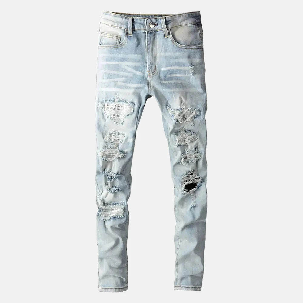 Elevate your style with our Trendy Distressed Jeans