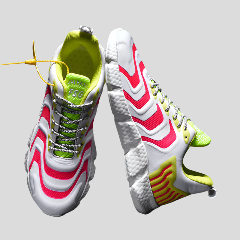 Celonox Neon Pink & Green Wavy Runners