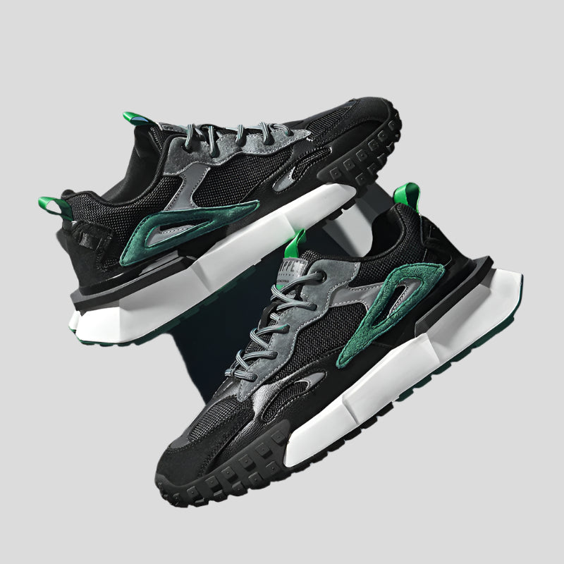 Celonox Black & White Trail-Inspired Urban Sneakers