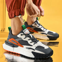 Celonox Black & White Trail-Inspired Urban Sneakers