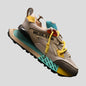 Premium Color-Block Mesh & Leather Sneakers