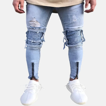 New Jeans Men's Motorcycle Pants