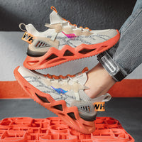 Celonox Dynamic-Cutout Knit Sneakers
