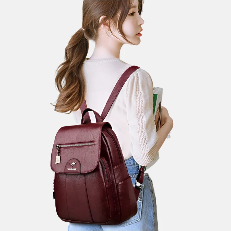 Women's Faux Leather Backpack