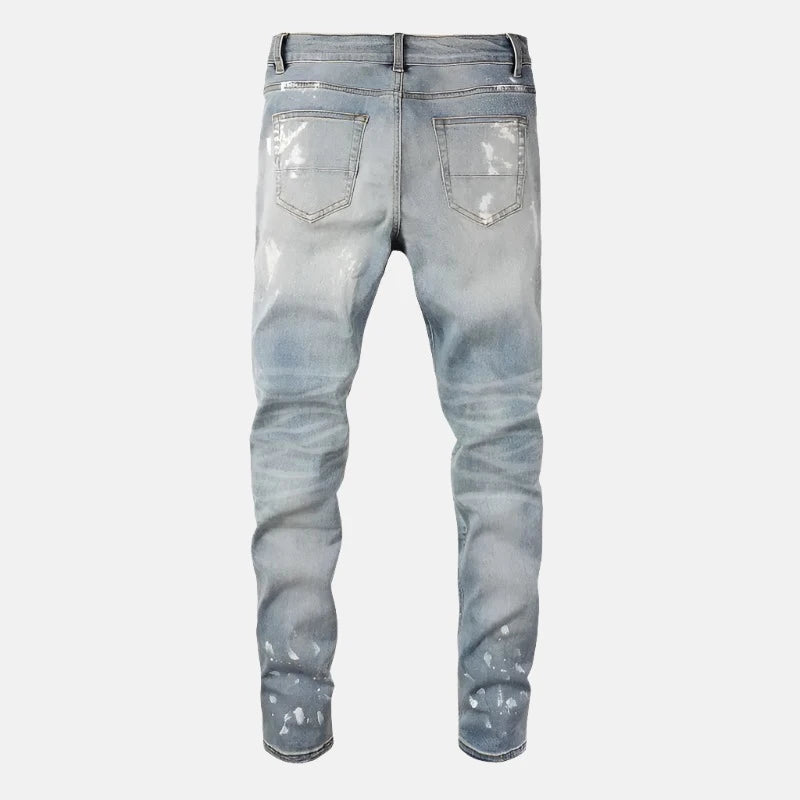 Slim Fit Retro Light Blue Jeans