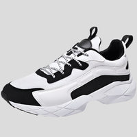 Celonox Black Mesh & Leather High-Contrast Runners