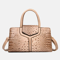 Luxury Crocodile-Embossed Leather Handbag