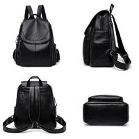 Women's Vintage Leather Backpack - Aussie