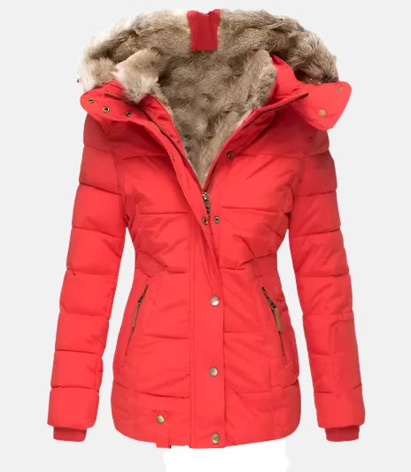 Women's Fur-Lined Hooded Winter Coat