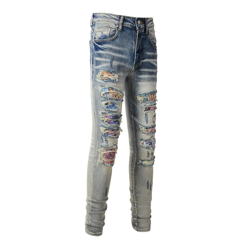 Urban Graffiti Ripped Jeans