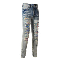 Urban Graffiti Ripped Jeans