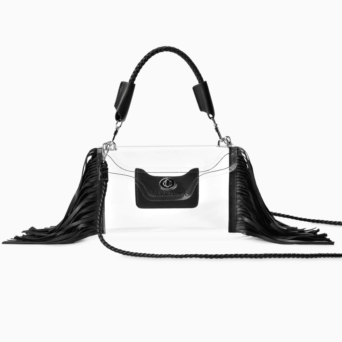 Clear Fringe Crossbody