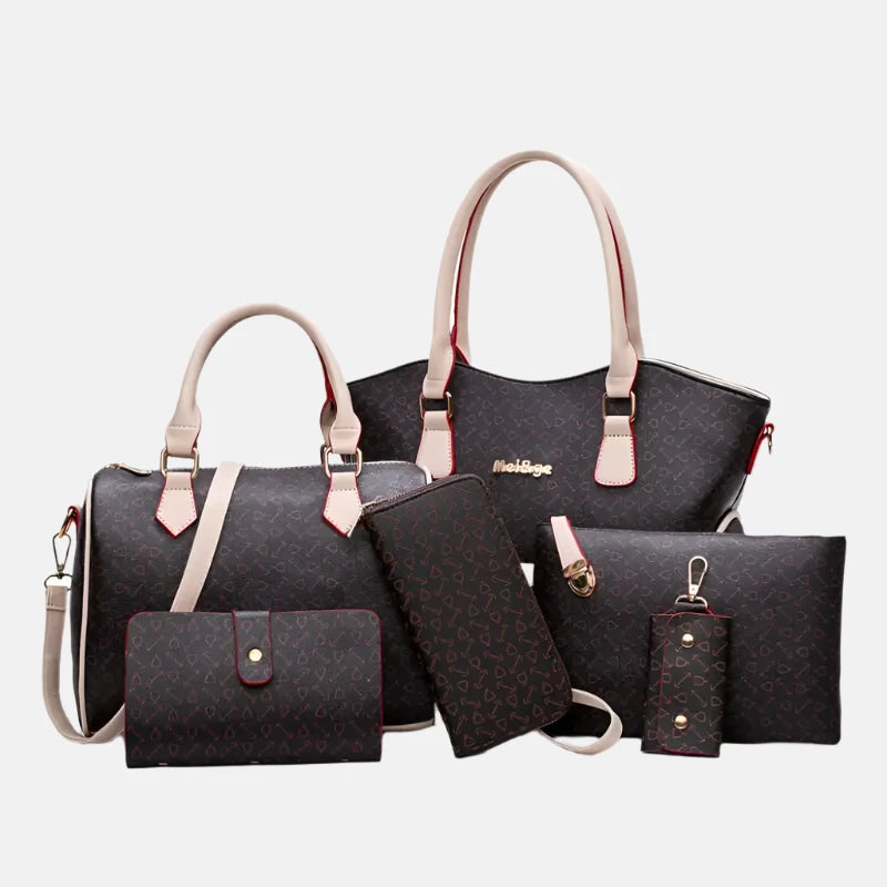 6-Piece Designer Handbag Set – Elegant & Versatile