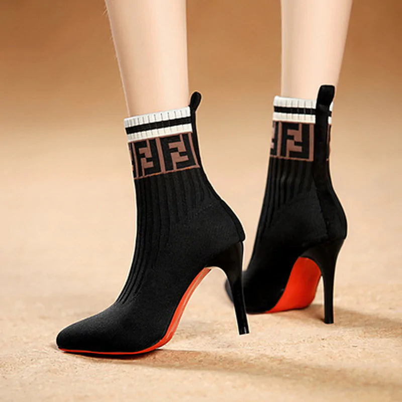 Women's Knit Sock Ankle Boots