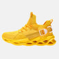 Men's Sleek Black and Yellow Running Shoes