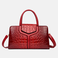 Luxury Crocodile-Embossed Leather Handbag