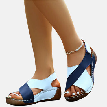 Comfortable Two-Tone Open-Toe Sandals