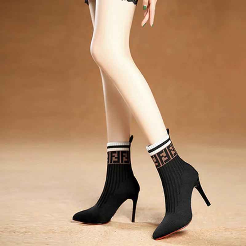 Women's Knit Sock Ankle Boots