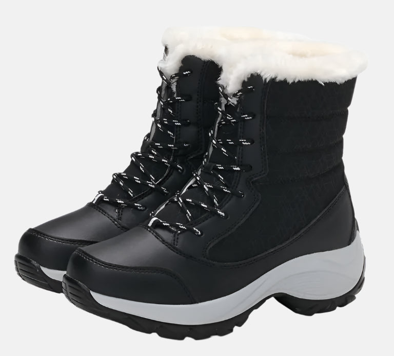 Women's Insulated Winter Snow Boots with Faux Fur Lining