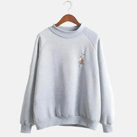 Rabbit Embroidery Sweatshirt