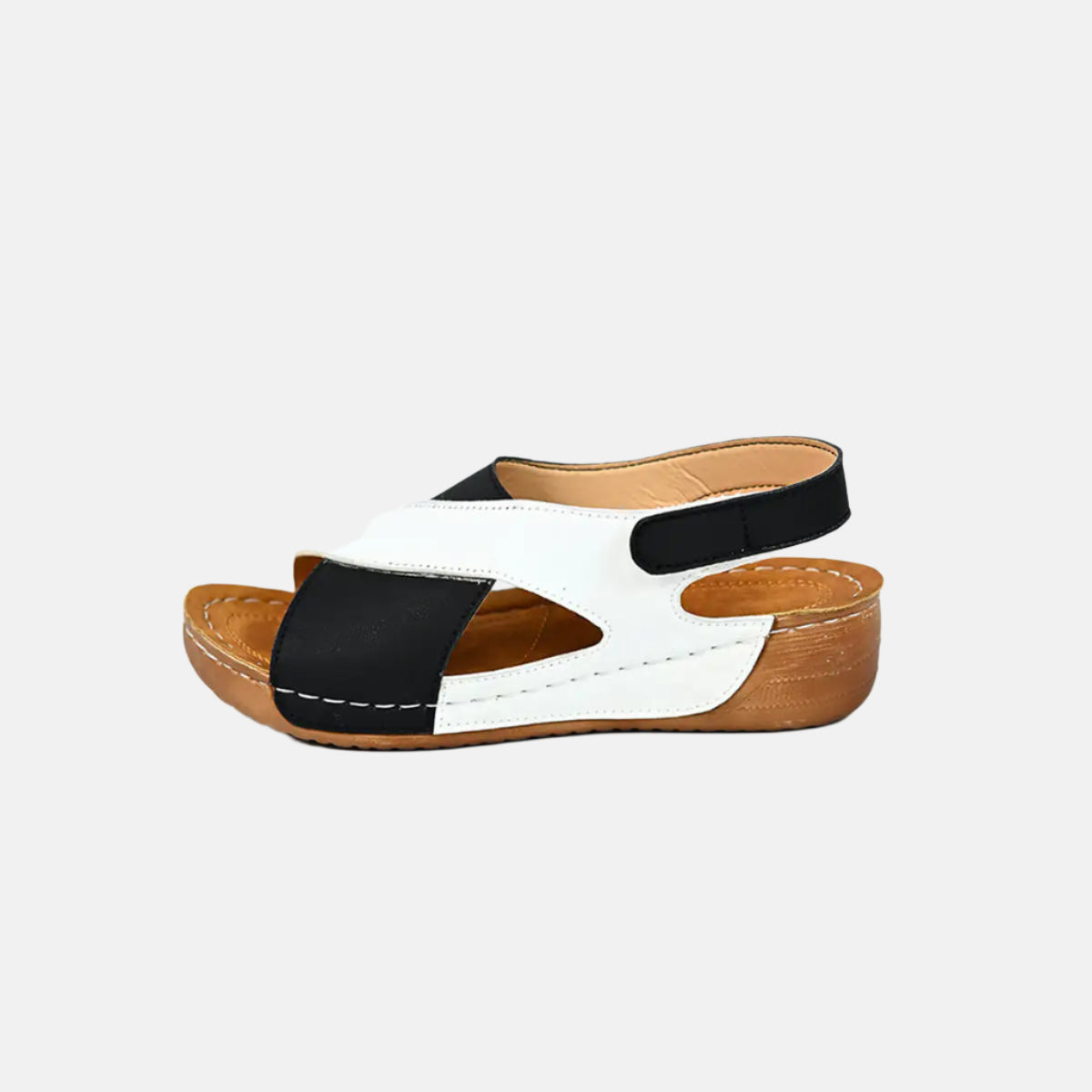 Comfortable Two-Tone Open-Toe Sandals