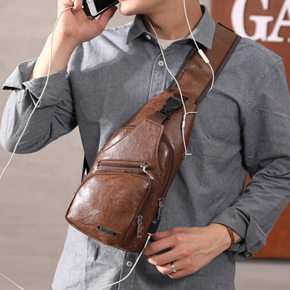 Luxury Crossbody Bag with USB