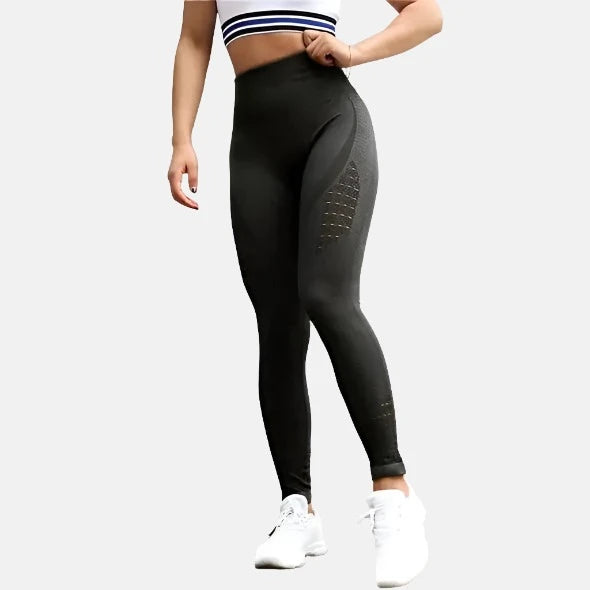 Legging push-up ventre flexible en maille sans couture