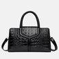 Luxury Crocodile-Embossed Leather Handbag