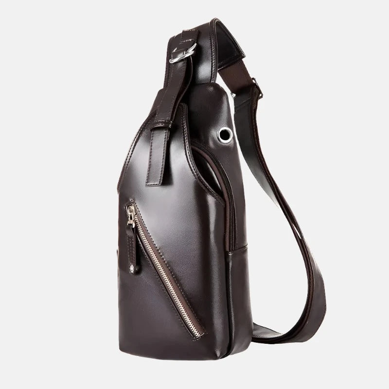 Men's Leather Crossbody Sling Bag