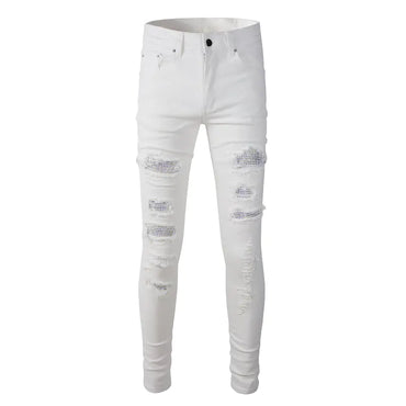 High Street Women's Ripped Stretch Slim Jeans