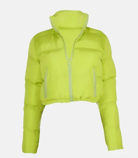 Shiny Cropped Puffer Jacket