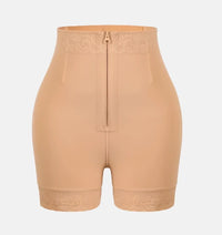 High-Waist Shaping Shorts with Lace Detail