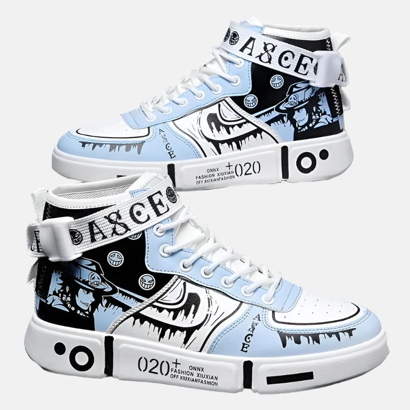 Make a Statement with These Unique Graphic High-Top Sneakers!