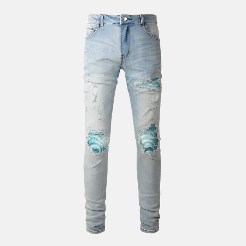 Men's Slim Fit Stretch Ripped Skinny Jeans