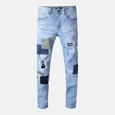 Patchwork Dream Light Wash Jeans