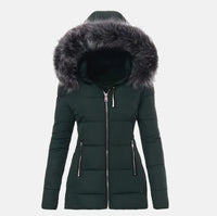 Women's Faux Fur Hooded Winter Jacket