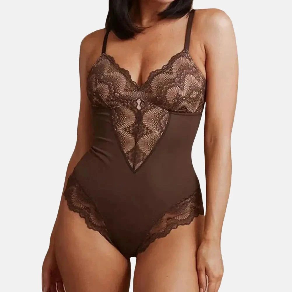 Elegant Lace Trim Bodysuit