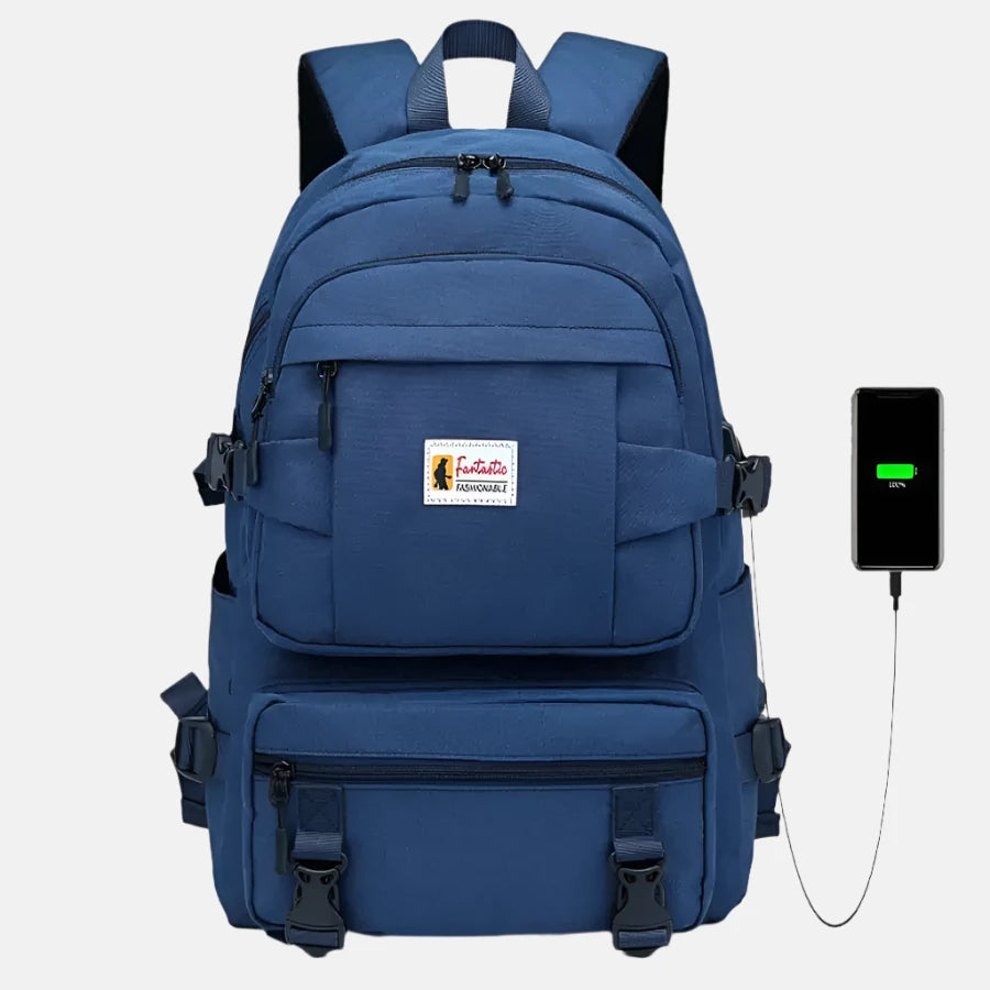 Multi-Functional Backpack with USB Charging Port