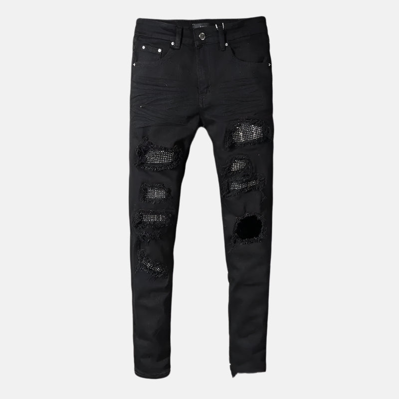 Midnight Shard Ripped Black Jeans