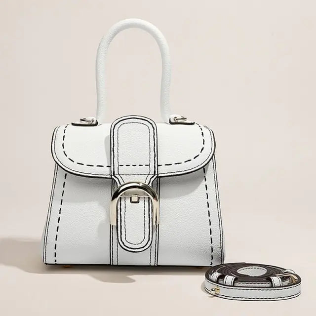 Elegant Buckle-Detail Handbag