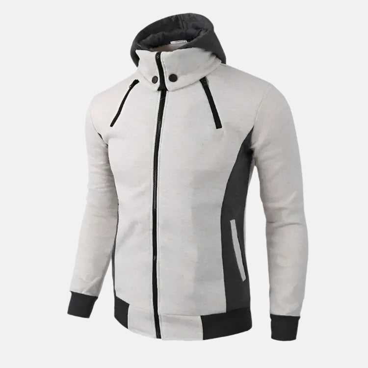 Men’s Winter Hooded Jacket with High Collar