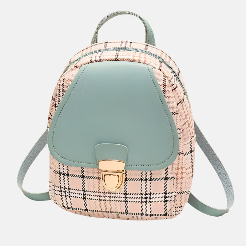 Chic Plaid Mini Backpack